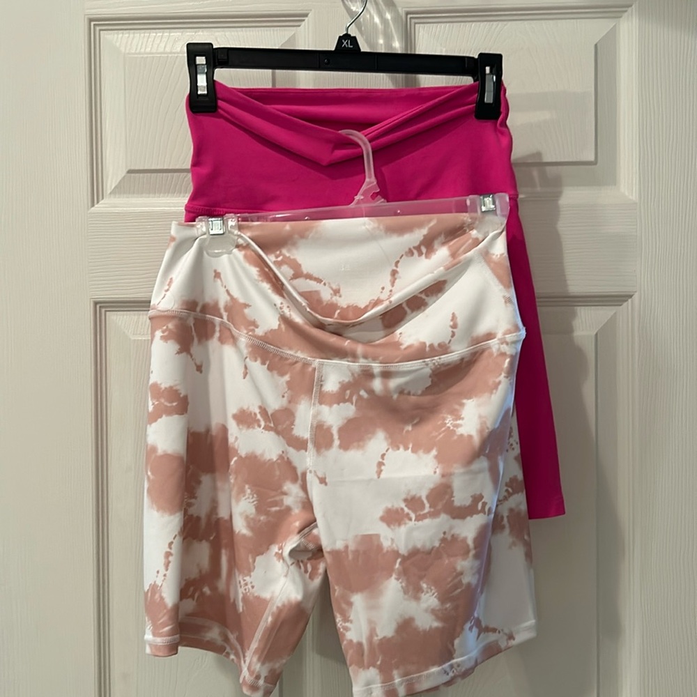 2 pair great workout shorts. Beyond Yoga and BE Active. Size M